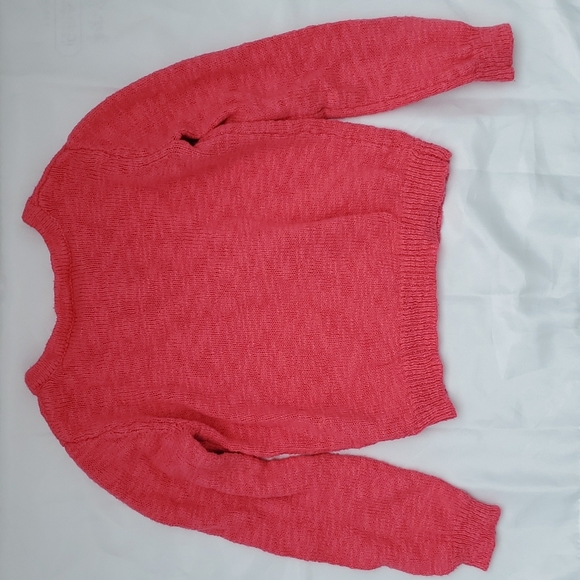 Girls Toddler Button Cardigan Sweater in Pink - Picture 3 of 3